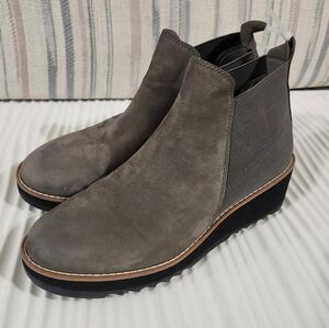 Eileen Fisher Gray Lilou Wedge Chelsea Boots NIB ~ Size 7 women